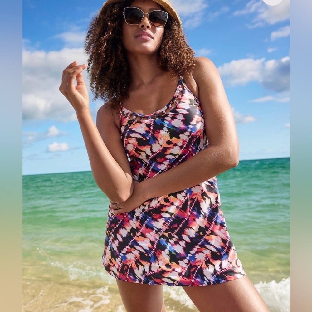 VENUS Multicolor Swim Dress Size 8